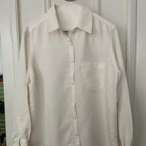Vintage Liz Claiborne Cream Button Up Petite S Top